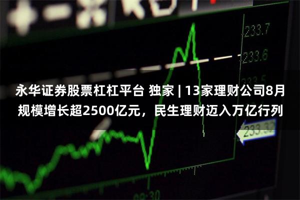 永华证券股票杠杠平台 独家 | 13家理财公司8月规模增长超2500亿元，民生理财迈入万亿行列